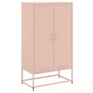 vidaXL Buffet haut rose 68 5x38 5x123 5 cm acier