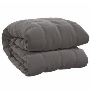 vidaXL Couverture lestée Gris 200x230 cm 13 kg Tissu