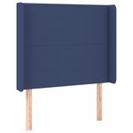 vidaXL Sommier à lattes de lit matelas et LED Bleu 80x200cm Tissu