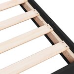 vidaXL Cadre de lit noir 135x190 cm bois d'ingénierie
