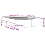 vidaXL Cadre de lit sans matelas chêne sonoma 120x190 cm