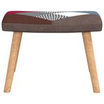 vidaXL Chaise à bascule avec tabouret Patchwork Tissu