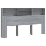 vidaXL Armoire de tête de lit Sonoma gris 180x19x103 5 cm
