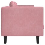 vidaXL Canapé avec coussins 2 places rose velours