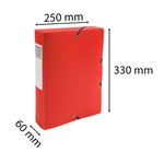 Boite De Classement Exabox Dos 60mm Polypropylène 7/10e Opak - A4 - Rouge - X 8 - Exacompta
