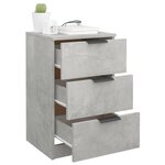 vidaXL Tables de chevet 2 Pièces Gris béton 40x36x65 cm