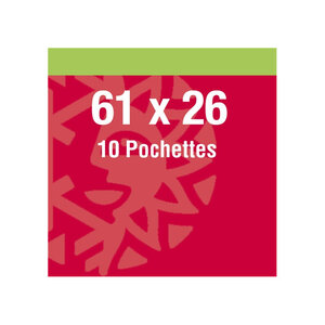 Pochettes doubles soudure 61 x 26 mm Série touristique Lyon.