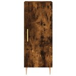 vidaXL Buffet haut Chêne fumé 34 5x34x180 cm Bois d'ingénierie