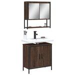 vidaXL Ensemble de meubles de salle de bain 2 Pièces Chêne marron