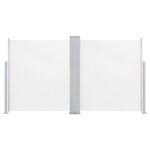 vidaXL Auvent latéral rétractable Crème 140x600 cm
