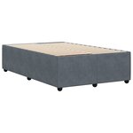 vidaXL Cadre de lit Gris foncé 120x200 cm Velours