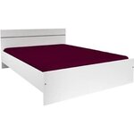 Lit adulte contemporain blanc 140 x 190 cm