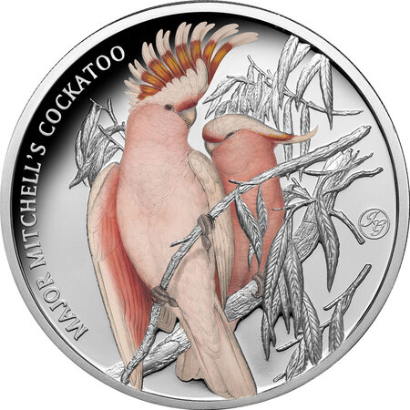 Pièce de monnaie en Argent 1 Dollar g 31.1 (1 oz) Millésime 2023 Birds of Australia MAJOR MITCHELLS COCKATOO