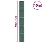 vidaXL Membrane anti-mauvaises herbes vert 1x10 m PP