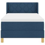 Lit à ressorts vidaXL avec matelas bleu 90x190 cm tissu