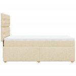 vidaXL Sommier à lattes de lit et matelas Crème 90x190 cm Tissu