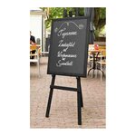 Tableau Ardoise UNIVERSAL Avec Cadre Bois 90 x 70 cm Noir SECURIT