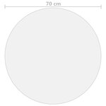 vidaXL Protecteur de table mat Ø 70 cm 2 mm PVC