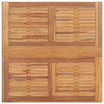 vidaXL Table à dîner pliable de jardin Ø90x75 cm Bois de teck solide