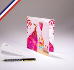 Carte double comme un rêve créée et imprimée en france sur papier certifié pefc - cœurs et fleurs