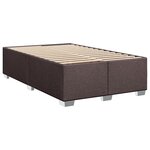 vidaXL Cadre de lit marron foncé 120x190 cm tissu