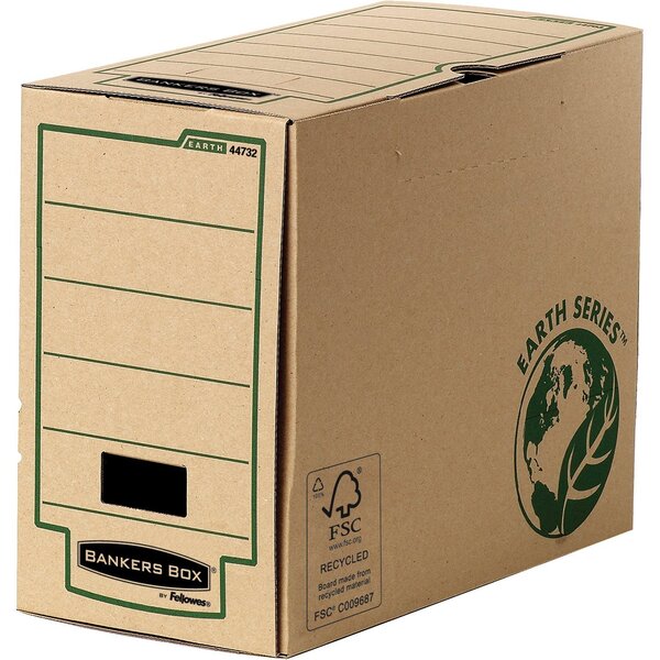 Lot de 20 Boîtes d'archives A4+ dos de 15 cm montage manuel Marron FELLOWES