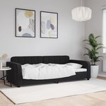 vidaXL Lit de repos noir 90x200 cm velours