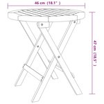 vidaXL Table de bistro Ø46x47 cm Bois d'acacia massif