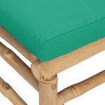 vidaXL Canapé central de jardin avec coussins vert bambou