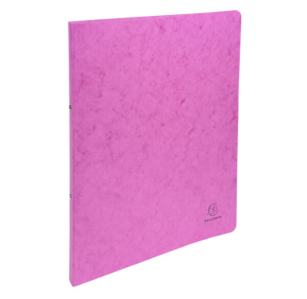 Classeur 2 anneaux 15mm carte lustrée - a4 - rose - x 10 - exacompta
