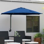 vidaXL Parasol de patio Bleu azur Polyester Grand Inclinable