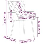 vidaXL Chaises à manger lot de 2 crème tissu