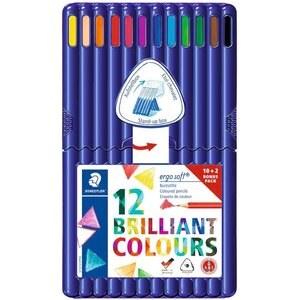 Crayon de couleur triangulaire ergosoft set 10+2 STAEDTLER