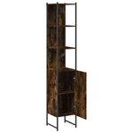 vidaXL Armoire de bain chêne fumé 33x33x185 5 cm bois d'ingénierie