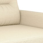 vidaXL Canapé à 3 places Crème 180 cm Tissu