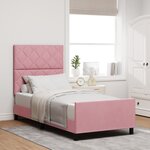 Cadre de lit vidaXL Rose 90x200 cm Velours