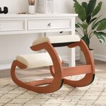 vidaXL Chaise assis-genoux crème 55x84x55 cm contreplaqué de bouleau