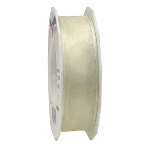 Organza four seasons 25-m-rouleau 25 mm créme laitonné