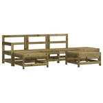 vidaXL Salon de jardin 6 Pièces bois de pin imprégné