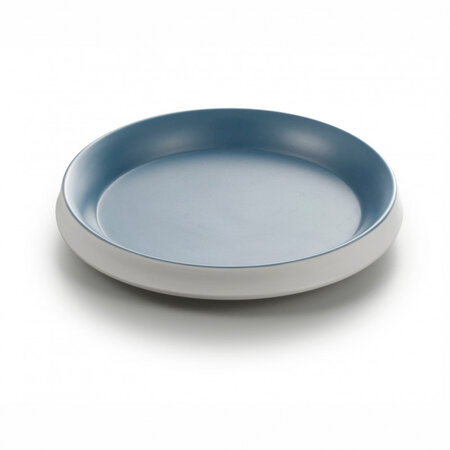 Assiette mélamine ronde bleue ø 19 5 cm - pujadas -  - mélamine x30mm