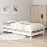 vidaXL Lit empilable Blanc 80x200 cm Bois de pin massif