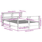 vidaXL Cadre de lit sans matelas 150x200 cm bois de pin massif