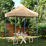 vidaXL Tente de réception pliable escamotable beige 200x200x306 cm