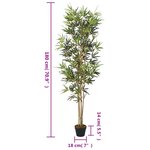 vidaXL Bambou artificiel 1104 feuilles 180 cm vert