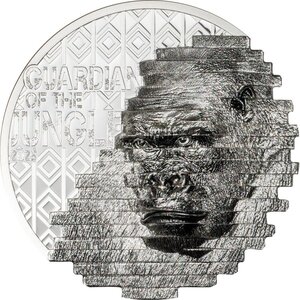 Monnaie GORILLA Reconstruction 2 Oz Argent 10$ Cook Islands 2025 (PRÉCOMMANDE)