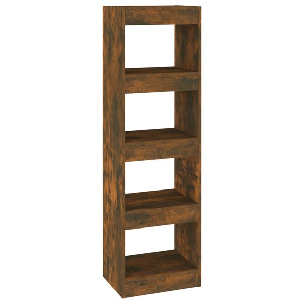 vidaXL Bibliothèque/Séparateur de pièce Chêne fumé 40x30x135 cm