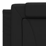 vidaXL Cadre de lit avec tête de lit Noir 180x200 cm Similicuir