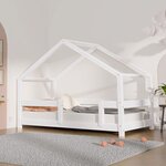 Lit cabane enfant LUCKY 70 x 160 blanc