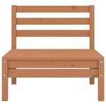 vidaXL Salon de jardin 6 Pièces Marron miel Bois de pin massif