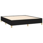 vidaXL Cadre de lit sans matelas noir 160x200 cm tissu